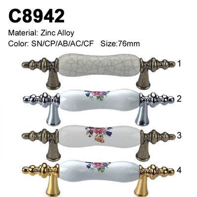 Ceramic Furniture Decorative handle ceramic cabinet handle C8942