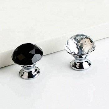 Zinc knob Crystal Glass Alloy Door Cabinet Wardrobe Pull Handle Knob Drop Worldwide Store With Screw