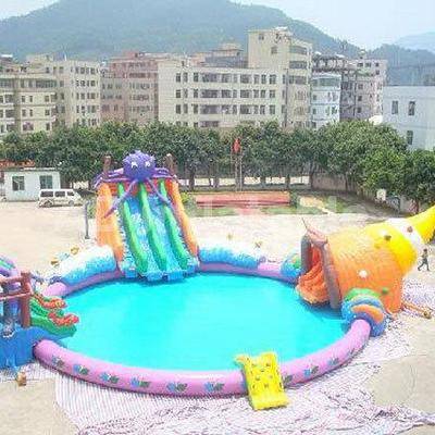 Octopus Inflatable Water Park With Swimming Pool, como swimming pool, indoor water parks