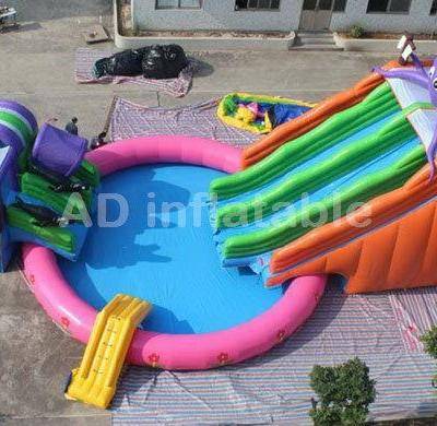 Inflatable indoor or outdoor water slide amusement park, huge inflatable fantasy prawn pool