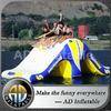 Factory supply giant inflatable floating water slide, kids inflatable water slide manufacturer