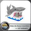 Shark apearance inflatable bounce house for children / inflatable slip and slides