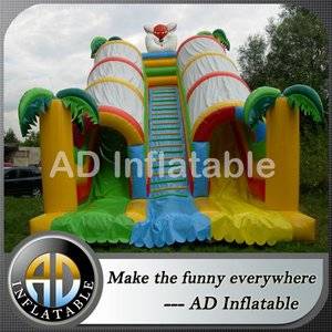Double lane inflatable slides,Forest inflatable slides,Inflatable jungle slides,China inflatable bouncy house,inflatable jumpy house