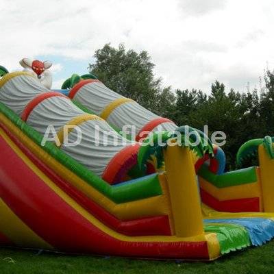 Spring forest inflatable double lane slides/best inflatable bouncy house company