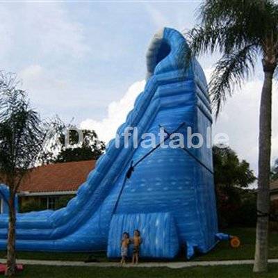 30 foot tall 2 lane Tsunami Water slide/supply inflatable pool with slide for kids or adult company