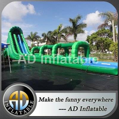 Green Largest MONSTER hulk Water Slide/above ground pool water slides China company