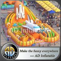 Rocket inflatable park,Amusement park rocket,Inflatable rocket funcity