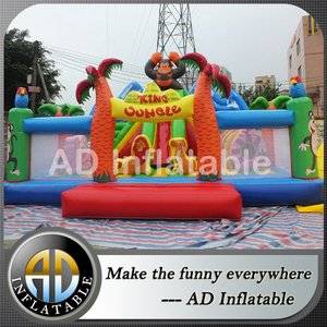 Jungle inflatable moonwalk,New funny inflatables paradise,Inflatable jungle fun city