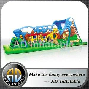 Attraction Air trampoline,Inflatable adventure tunnel,Kids obstacle course games