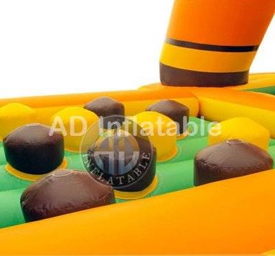 Inflatable trampoline Gladiator jumping obstacle course games