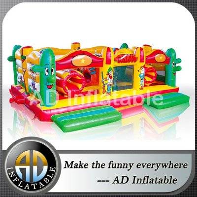 Active Center Western MINI inflatable combo, customized hard plastic pools or castle for kids