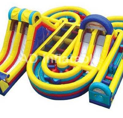 Adrenaline Rush Extreme Inflatable 34 Foot Obstacle Course