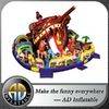 Ultimate pirate themed Inflatable Treasure Island Obstacle course