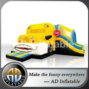 School bus bouncy castle,Balloon combo inflatable,Giant inflatable school buses,Inflatable equipment,Inflatable bus,Inflatable school equipment