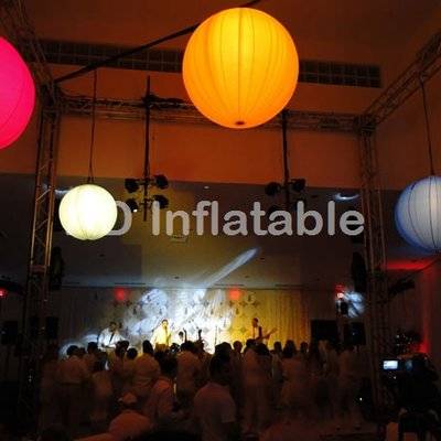 Customized inflatable led lighting balloon ceiling decoration for club party eclairage