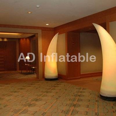 Adverstising ivory shap change color popular for good show Commercial LED inflatable