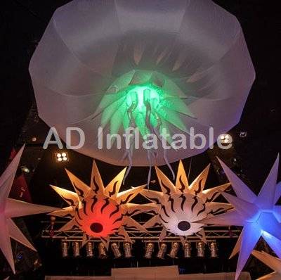 Inflatable Illuminant Star with remote controlled LED light bulb for advertising display