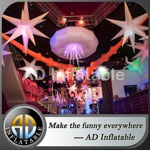 Color changing inflatable star,Attractive Hanging Inflatable,Decorations Inflatable Stars