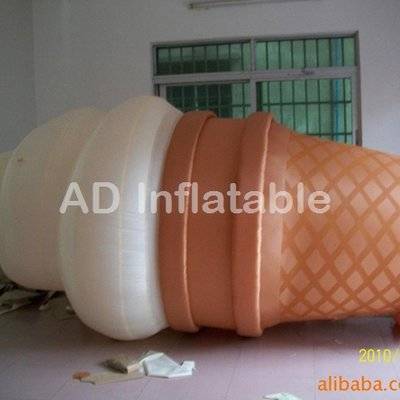 Inflatable ice cream cone for advertising and promotion
