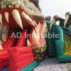 Inflatable dragon pool water park, dragon water slide,Raptor double lane slide