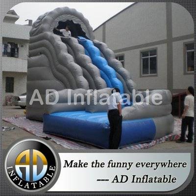 Inflatable curved water slide with pool, wild rapids water slides
