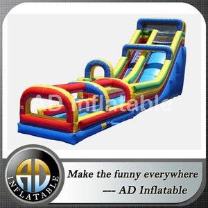Water slip and slide,Inflatable Slide with Sllip,Single Lane Slide