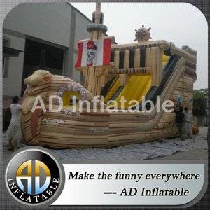 Commercial water slides air,Pirate ship jumping slide,Pirate slide bouncy slides