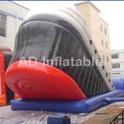 Kids Indoor Outdoor playground Dual Lane Titanic Inflatable Slide for Sale