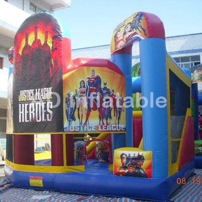 5 in 1 superheros inflatable combo Justice league inflatable jumpers