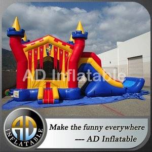 3 in 1 inflatable Castle,Bouncy water slide,Wet Dry slide