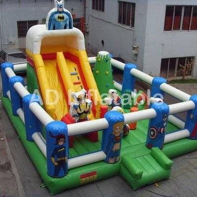 Superhero multi playland bouncer Inflatable Funny Castle