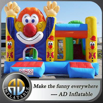 Hot sale kids clown bounce house slide Inflatable Clown Castle