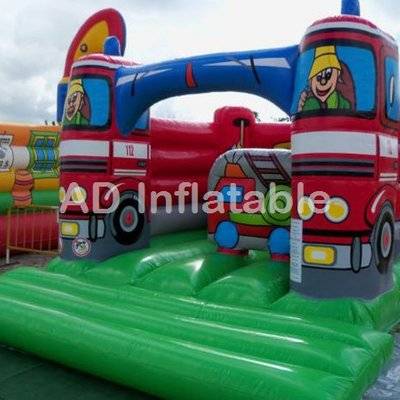 Wholesale commercial bounce houses fire truck inflatable moon walker