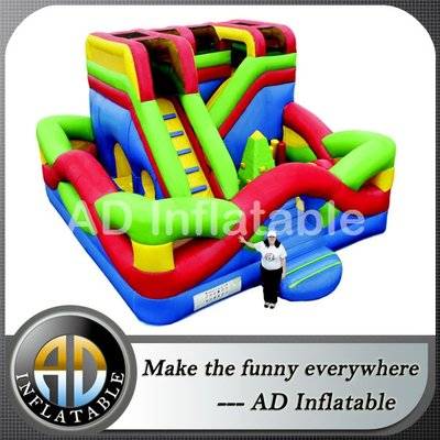 Moebius colorful inflatable maze combo inflatable commercial obstacle course