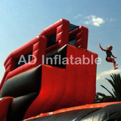 Inflatable freestyle safety stunt bag jump with inflatable platform / Stunt Jump Inflatable Tower