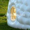 14m white inflatable balloon tents, light inflatable igloo dome with detachable door