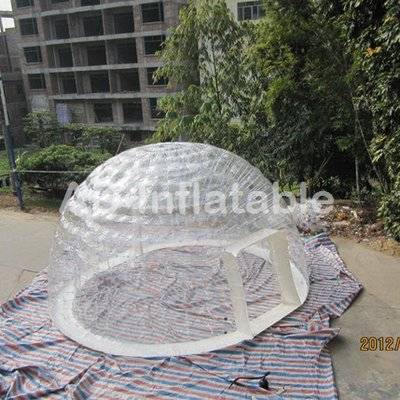 Airtight double layer event camping inflatable transparent dome rental for exhibition