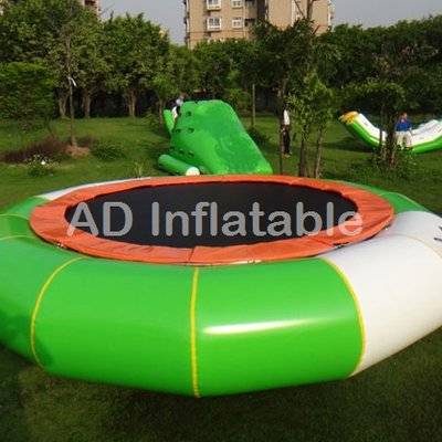 Inflatable trampoline water park games, air bounce inflatable trampline on water