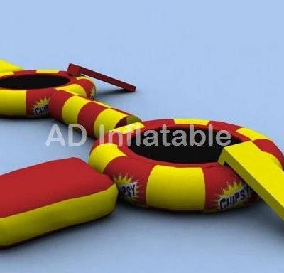 Inflatable Water Bouncer with blob, inflatable water trampoline bouncer for water games