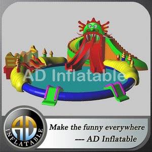Dragon water park,Aqua inflatable water park,Giant water slide park