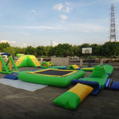 Custom Giant Inflatable Water Park, inflatable floating aqua park