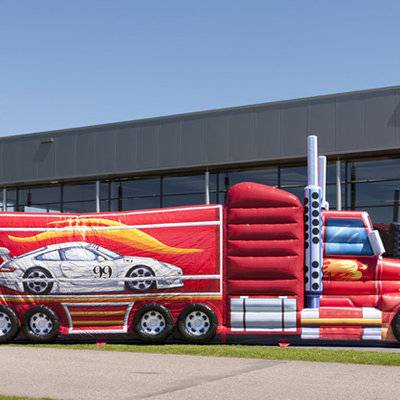 Storm Track Truck Inflatable Obstacle Course for sale, inflatable dumper trucks