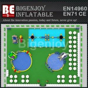 Mobile Inflatable Water Park,Water Park Land Colorful,Water Park for Entertainment