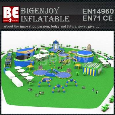 PVC tarpaulin giant inflatable floating water park
