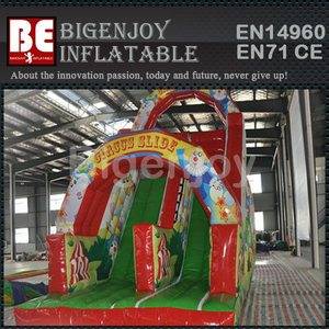 Colorfu inflatable slide,circus clown inflatable slide,happy clown inflatable slide