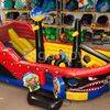 Attractive giant inflatable pirate ship slide