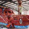 Attractive inflatable pirate ship slide