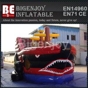 Inflatable pirate ship,jumping slide with high quality,Inflatable slide high quality