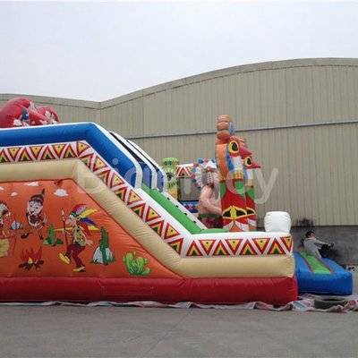 Indians inflatable kids play obstacle course