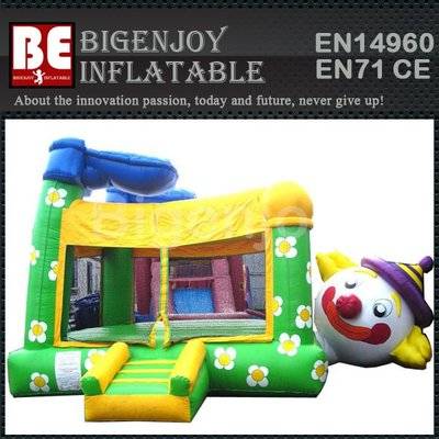 Funny clown inflatable bouncer for kids